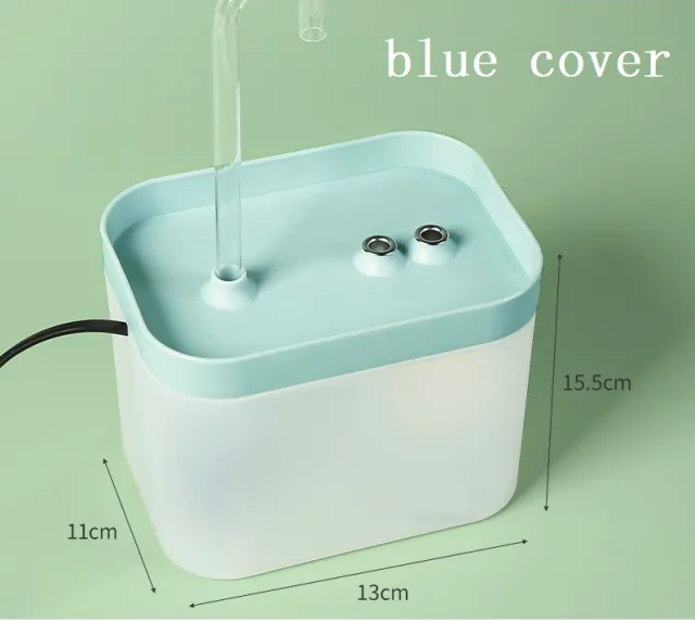 Automatic Cat Water Fountain Auto Filter USB Electric Mute Cat Drinker Bowl 1.5L Recirculate Filtring Drinker For Cats Pet Water Dispenser Blue C... Blue Cover - Shop at LoveMi