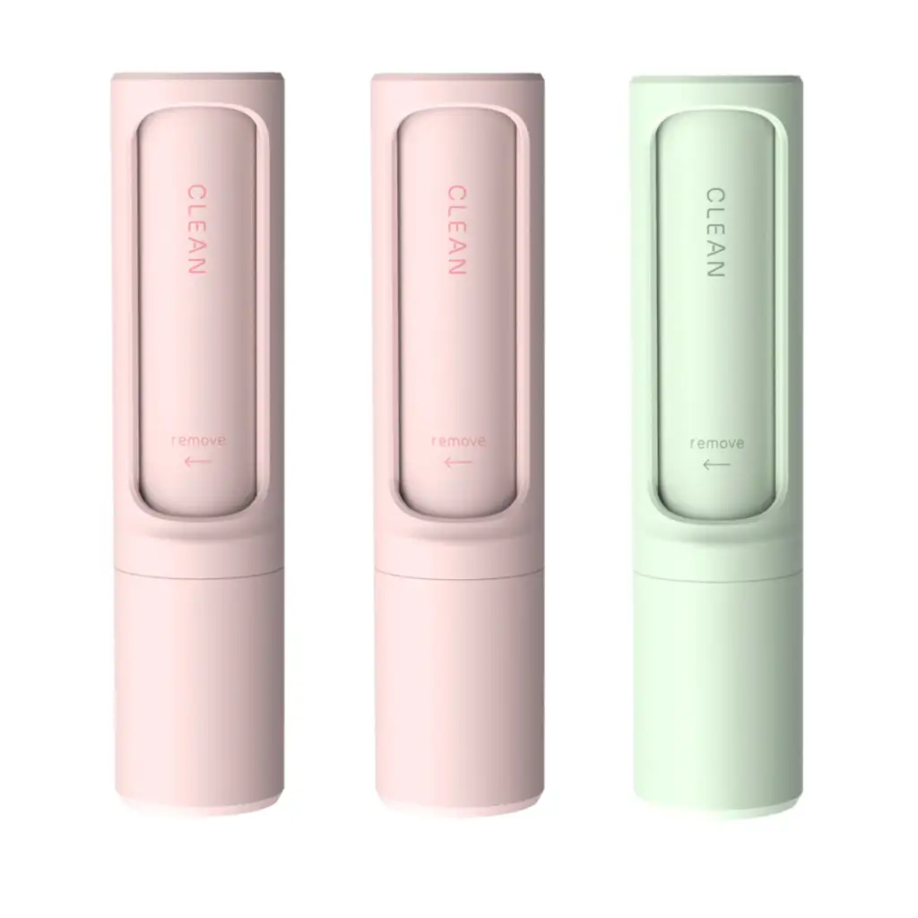 Rotating Cylinder Sticker Roller Electrostatic Brush Hair Removal Artifact Pet Hair Removal Brush Clothes Sticky Brush Hair Remover - Pink Pink Green