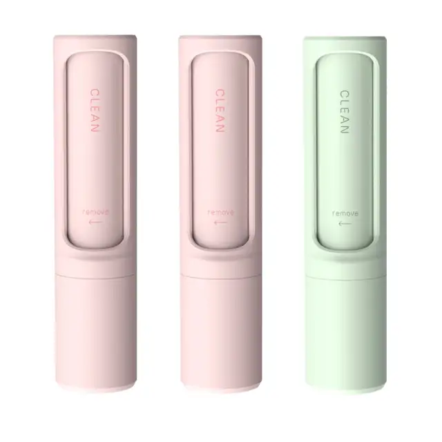 Rotating Cylinder Sticker Roller Electrostatic Brush Hair Removal Artifact Pet Hair Removal Brush Clothes Sticky Brush Hair Remover Pink Pink Green - Shop at LoveMi