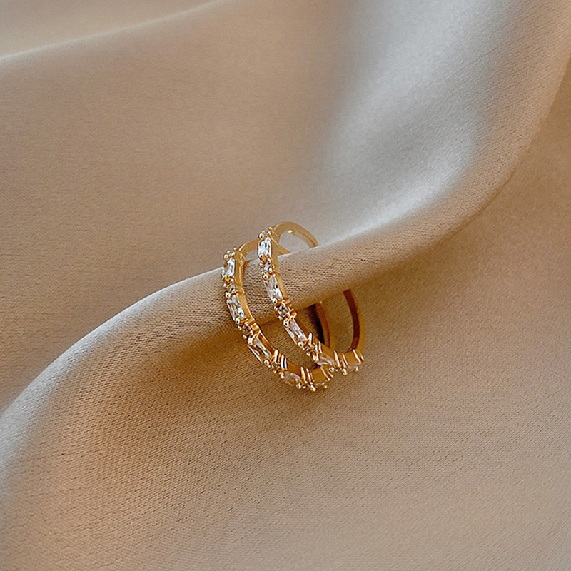 Explosion Gold Girl Heart Ins Fashion Copper Gold-plated Tail  Ring