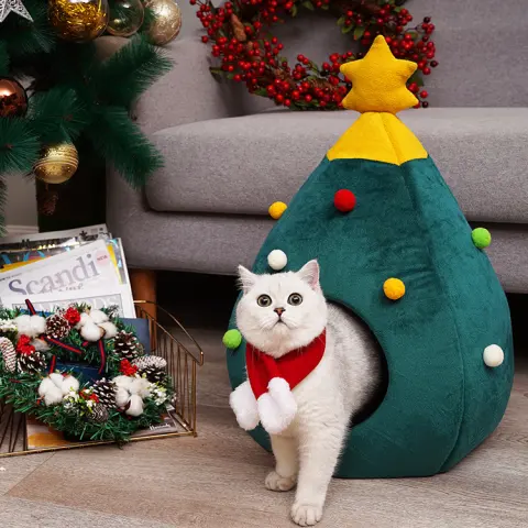 Pet Christmas Tree Cat Cat Bed Cat Mat Kennel
