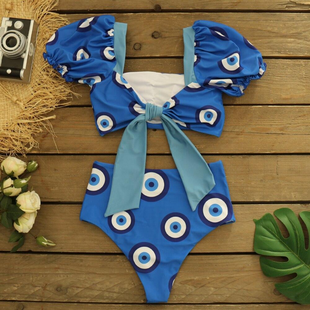 Summer New Sexy Three-piece Wrap-chest Printed Sling Dress, Top And Trousers