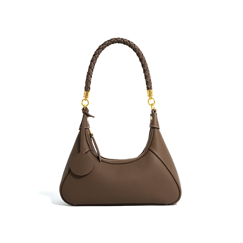 Women's Trendy Cowhide Texture Underarm Bag