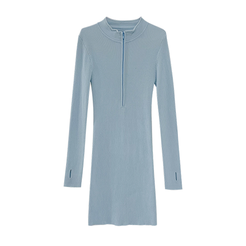 Long-Sleeve Knitted Bodycon Dress