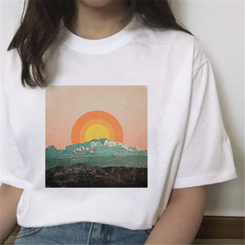 Title 1, Wave sun print couple T-shirt