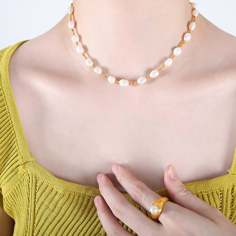 Title 4, Romantic Freshwater Pearl Fashion Necklace