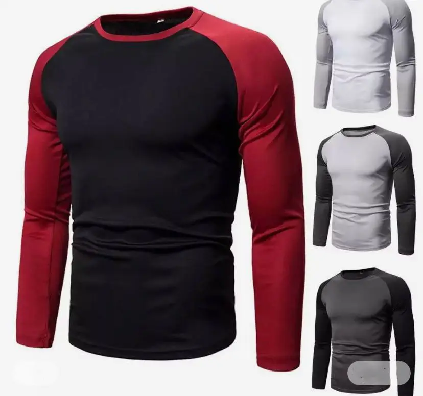 Men's Color-block Long-sleeved Top