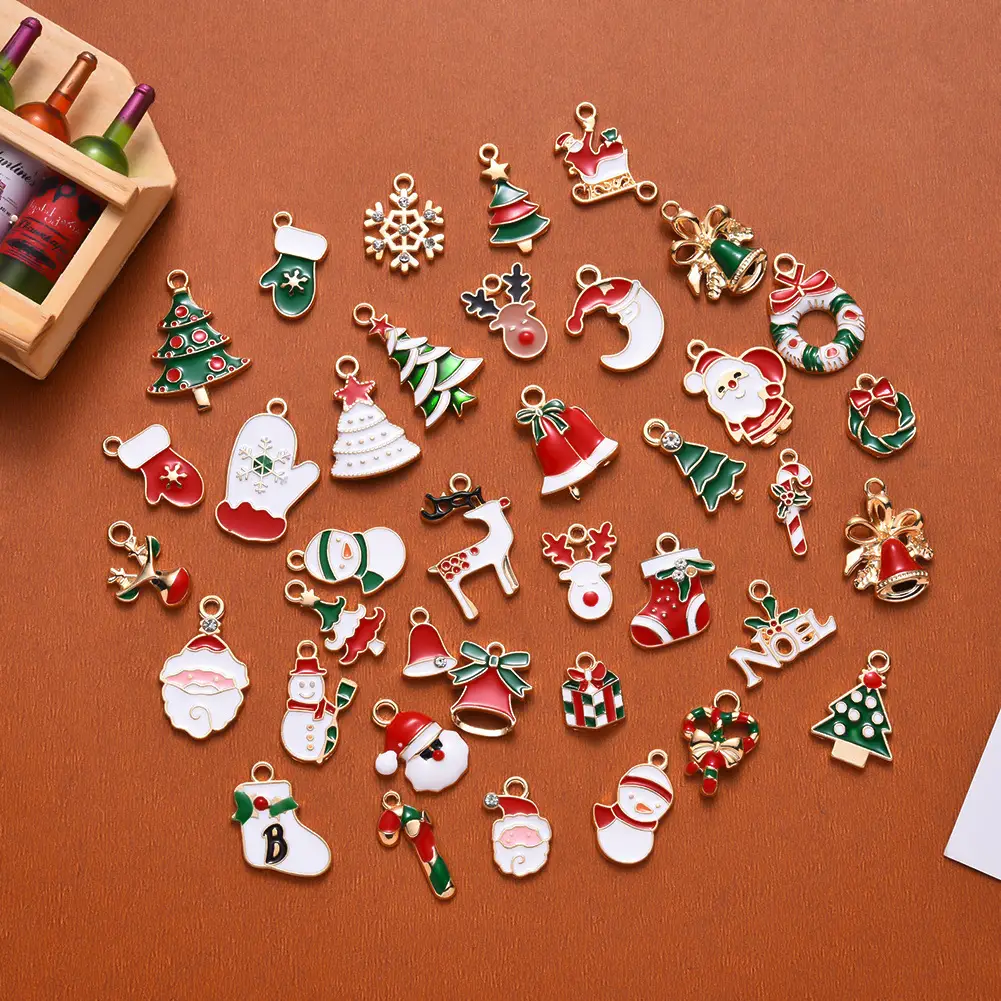 Mix 38 Christmas Diy Ornaments  Santa Bell Accessories