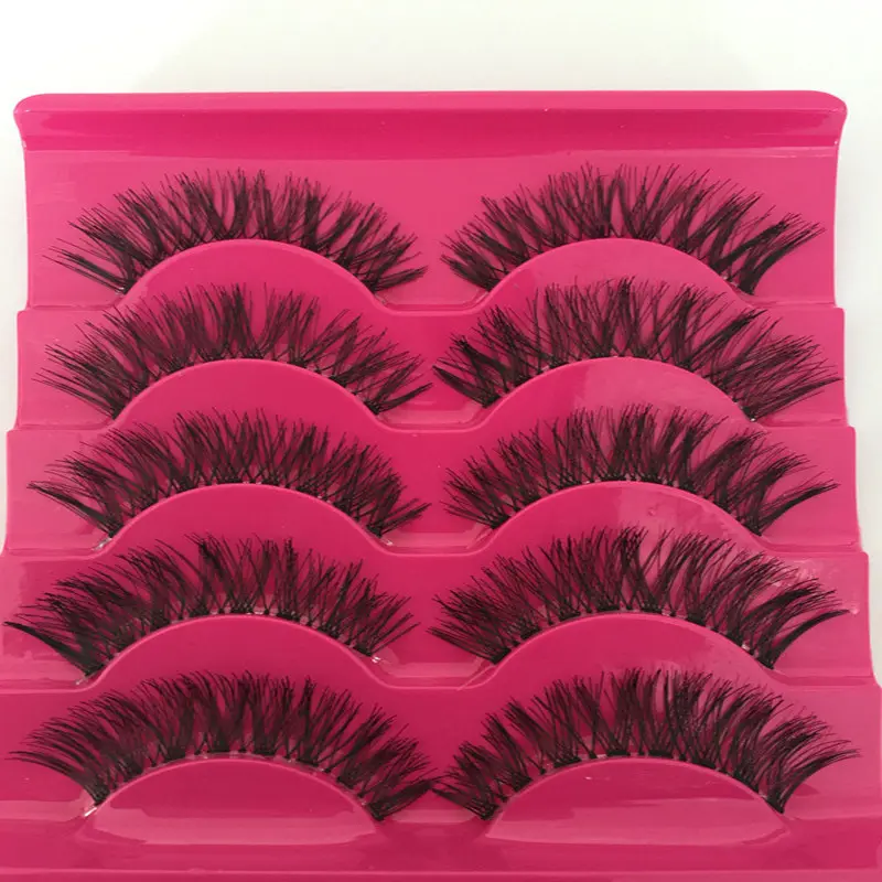 Man-made Fiber False Eyelashes Natural Set