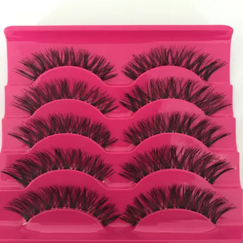 Man-made Fiber False Eyelashes Natural Set