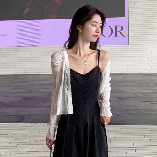 Women's Fashion Green Sling Dress