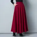 Burgundy 86Cm With Pockets