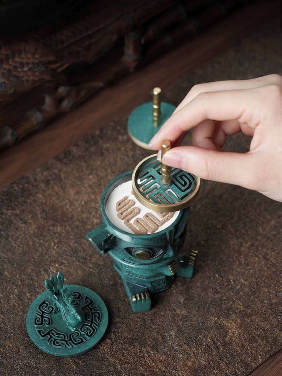 Title 4, Sanxingdui Pure Copper Citron Set Home Incense ...