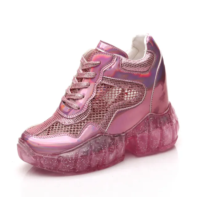 Frozen Shoes Trifle Platform Mesh Sneakers Breathable Pink - Shop at LoveMi
