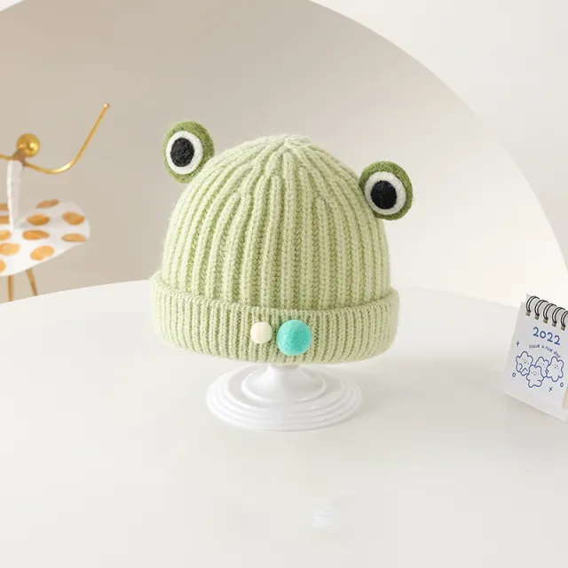 Cute Baby Melon Skin Super Cute Warm Woolen Knitted Hat Light Green - Shop at LoveMi