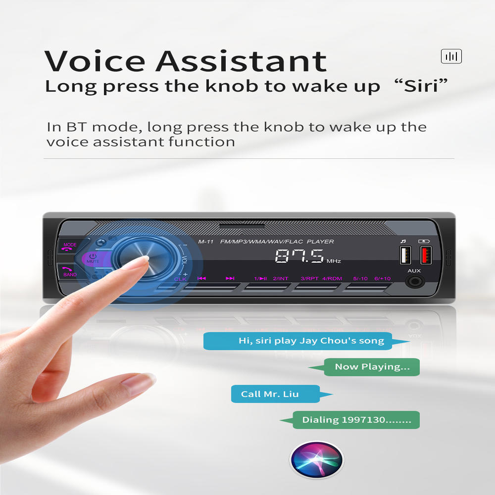 Single Din Car Stereo Radio Bluetooth MP3 Player In Dash Head Unit FM USB AUX SD 15