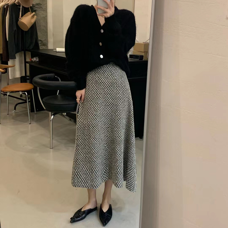 High Waist Versatile Design Sense A-word Skirt Girl