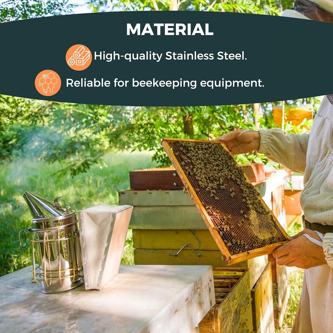 Beekeeping Tools Stainless Steel Large Heat Shield Beekeeping Apiary Beekeeper
