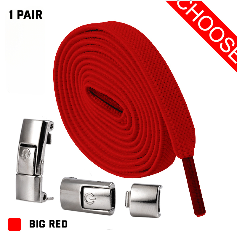 Lacci per scarpe Press Lock senza lacci elastici sneaker 8 mm allargati piatti senza lacci - Foto 14 di 40
