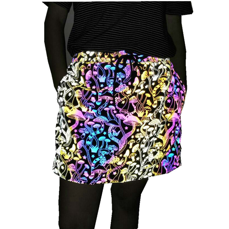 Title 6, Colorful mushroom reflective skirt for a fun an...