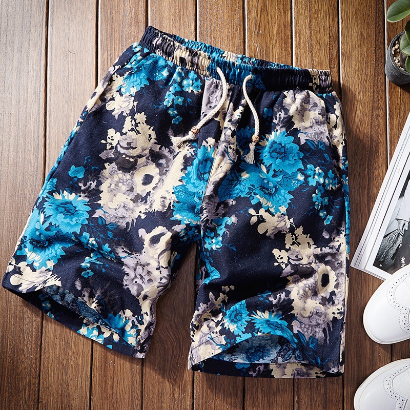 Title 5, Herren Cropped Shorts Lockere Strandhose Leicht...