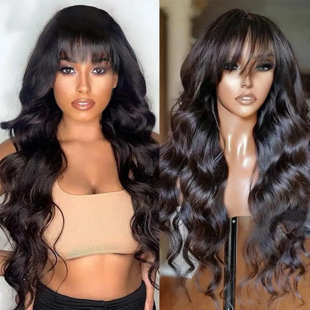 Full Machine Made Wig Body Wave Natural Color Density