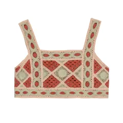Bohemian Knitted Camisole Short Women Vest - View 1