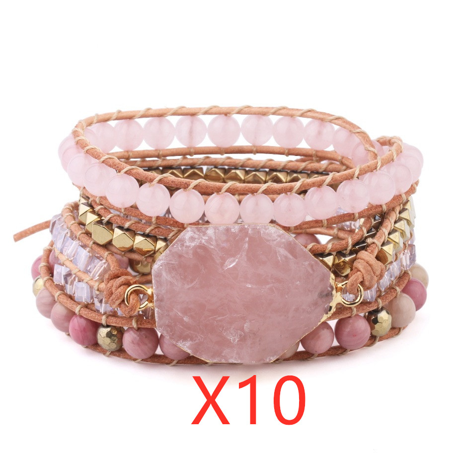 Natural Powder Crystal Rough Mix Bracelet