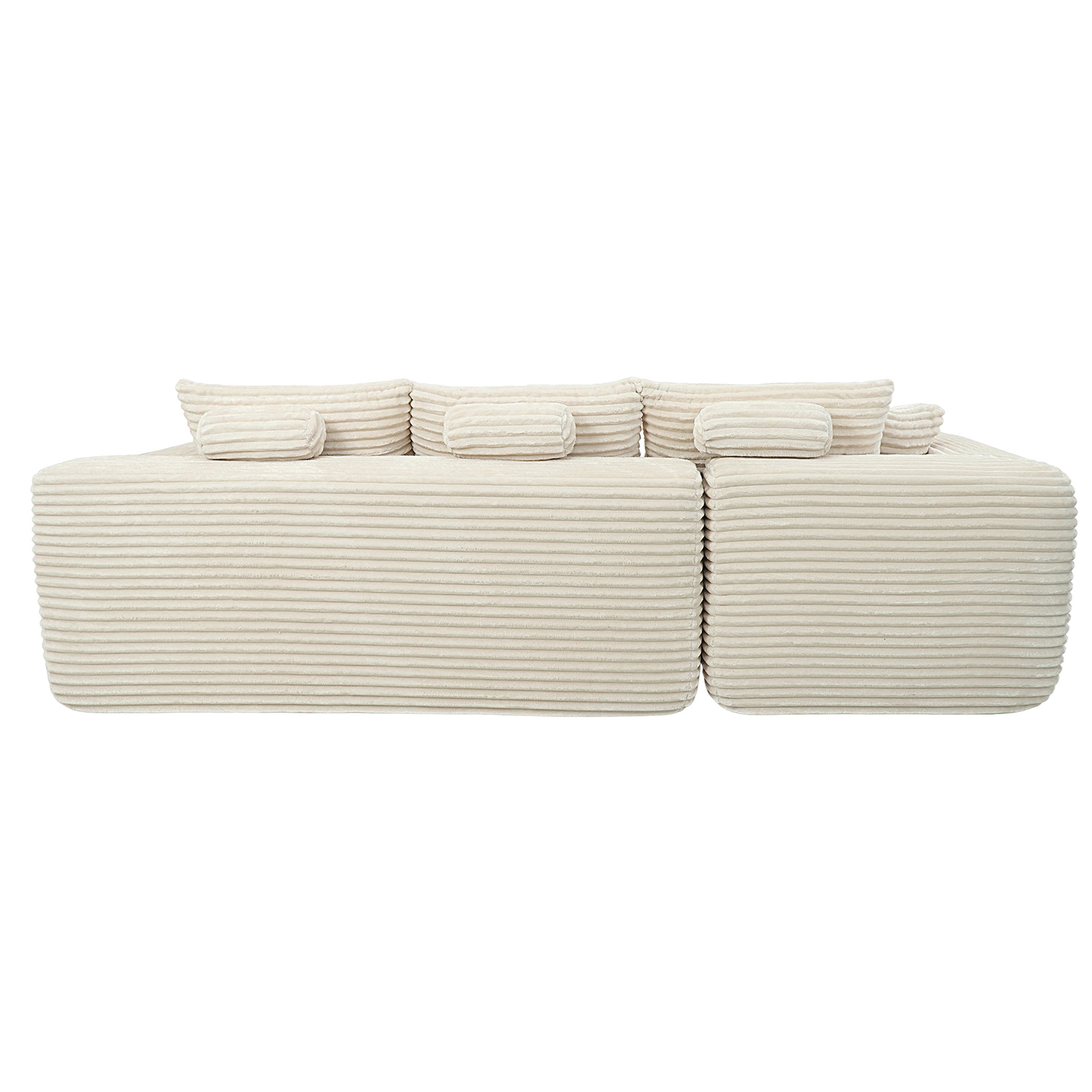 YM3116250005811& YM3116250006111 Combination Products Are Not Sold Sep-L Shape Modular Sectional Couch Spacious Comfortable 2 Seater Sofa With Pillows For Living Room Office No Assembly Required Beig