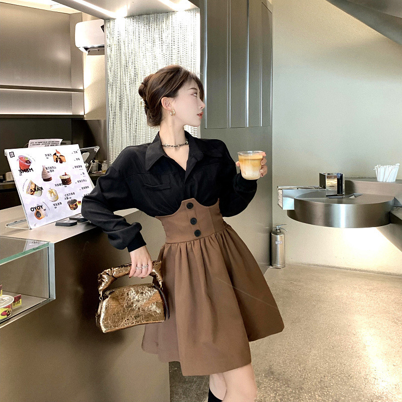 High-end Light Luxury Wear With Sweet And Spicy Skirt Two-piece Suit