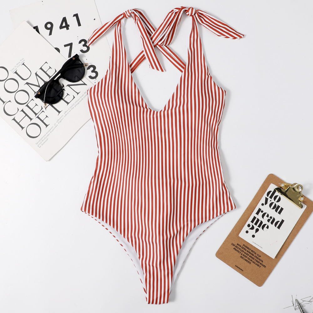 Title 4, Ladies Fashion Striped Sleeveless Swimsuit With...