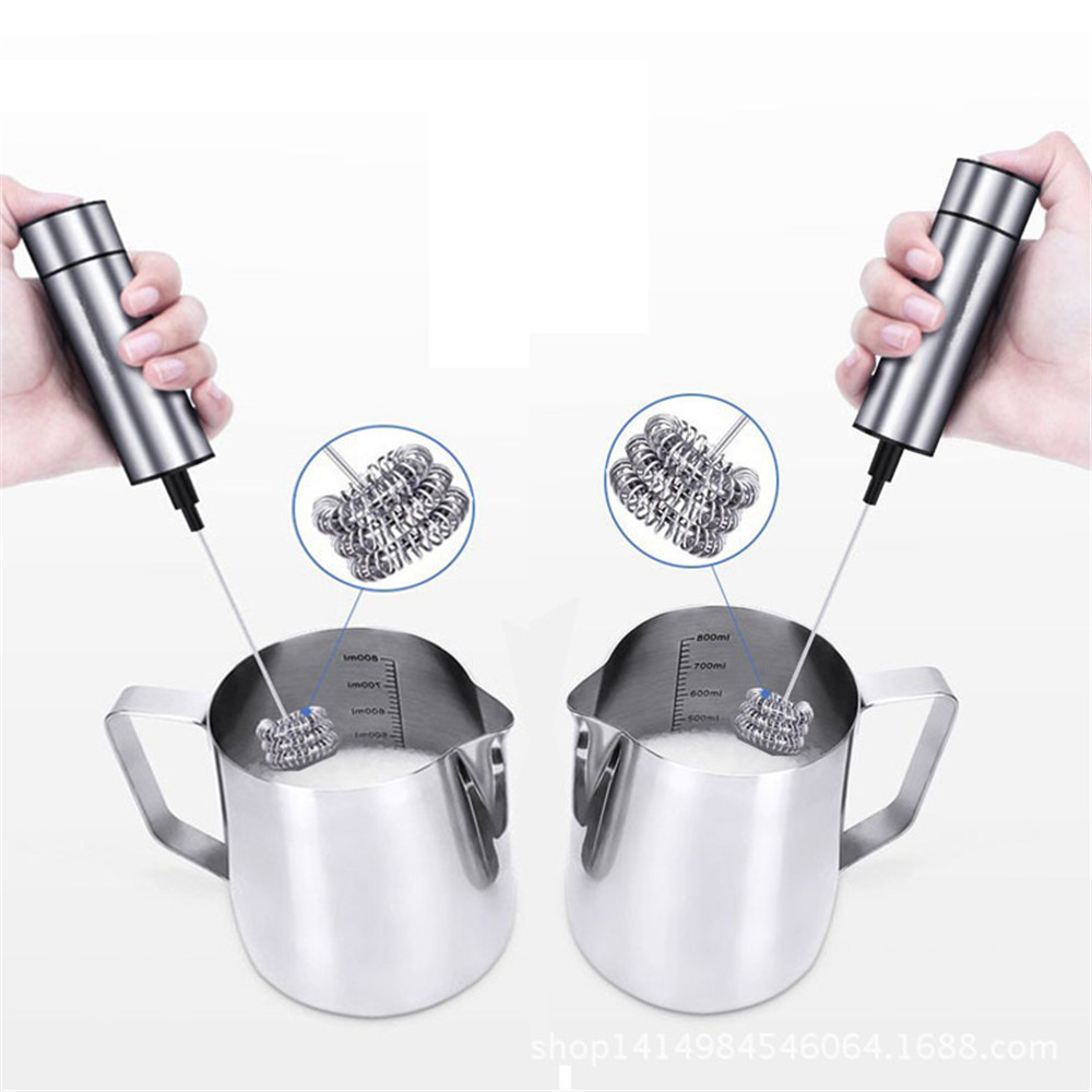 Title 7, Electric Stainless Steel Handheld Milk Frother ...