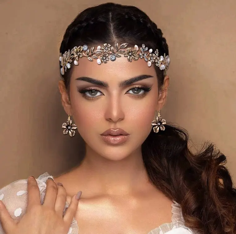 Freshwater Pearl Leaf Design Hair Band