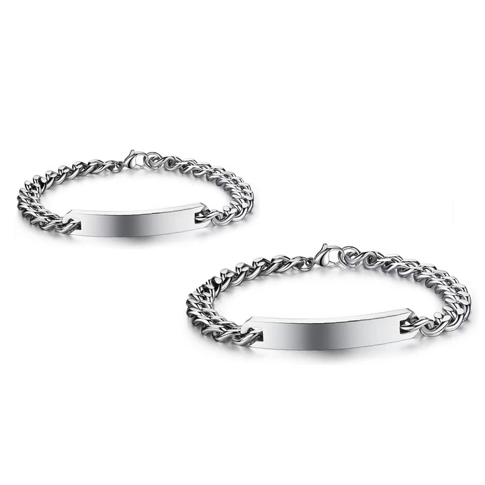 Title 1, Bracelet de Couple brillant en acier titane, mo...