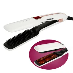 Hair Straightener Multifunctional Steam Spray Straightening Comb Comb Hair Care Tool - White - View 1