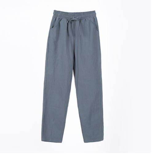 Women's Spring New Cotton Fashion Pants Grey Blue - Shop at LoveMi