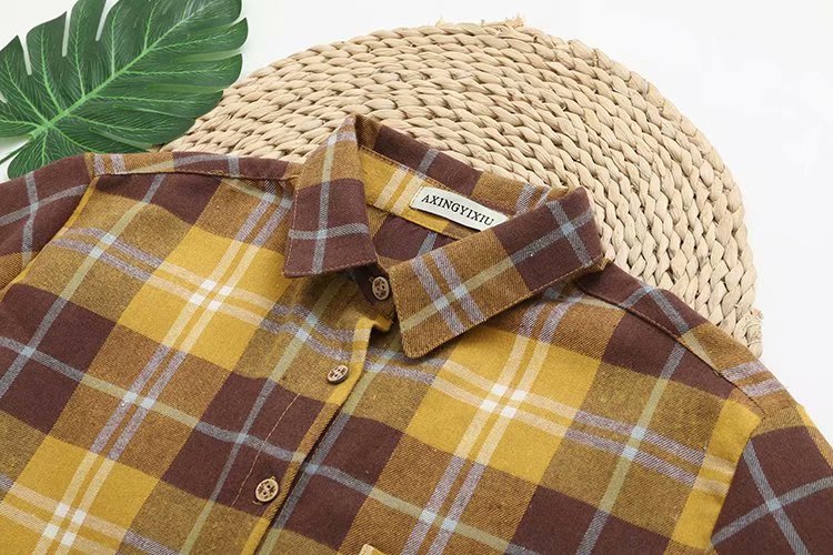 Title 13, Retro Plaid Long-sleeved Base Shirt