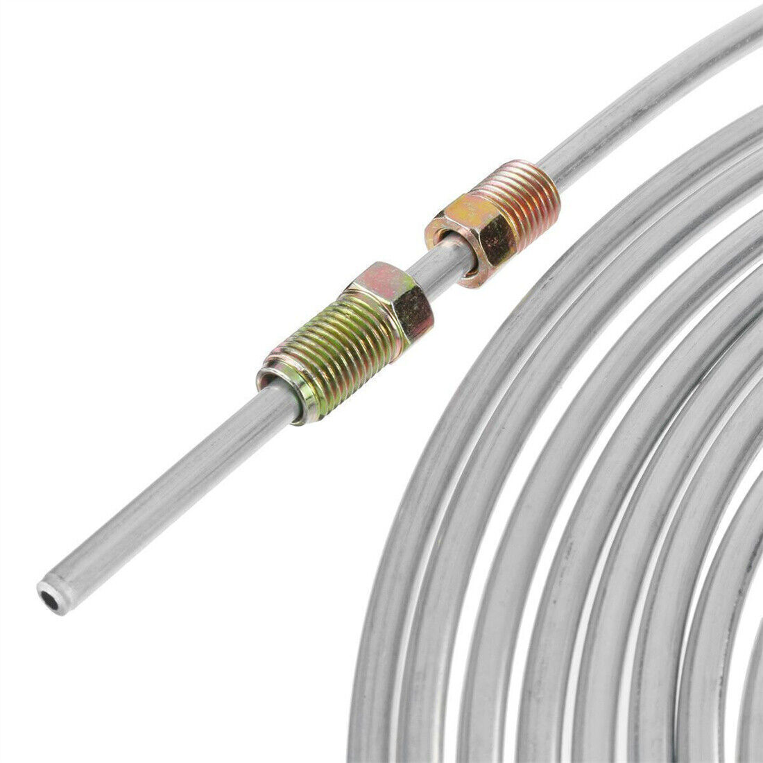 25ft Copper Nickel Brake Pipe Hose Line Tube Roll 3 16in Fittings Tubing Kit UK