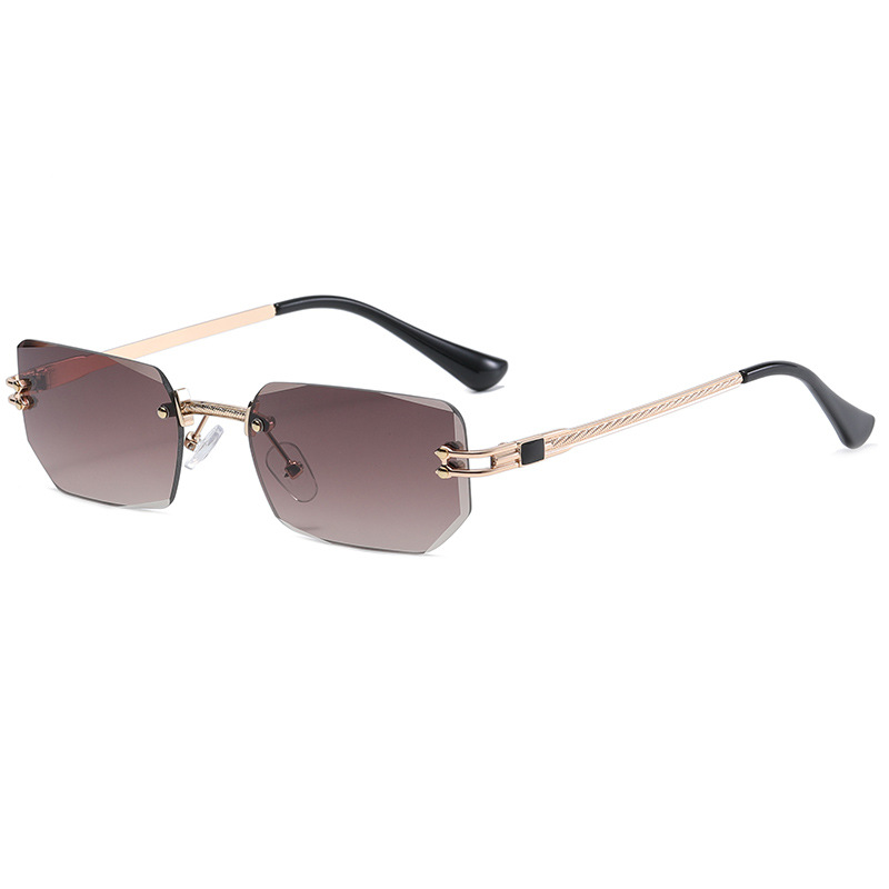 Title 8, Polygon Cut Rimless Sunglasses