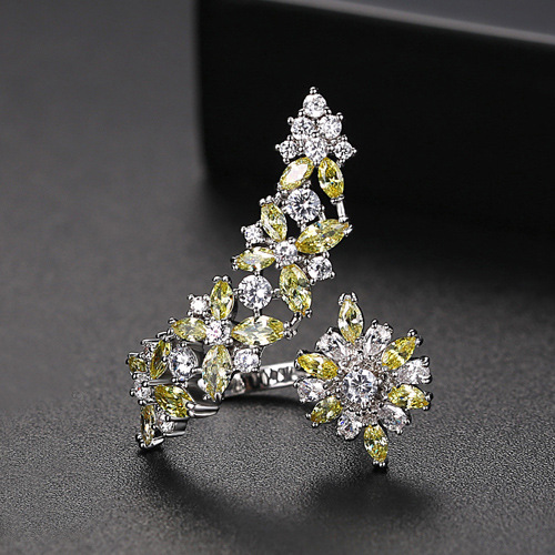 Title 2, Adjustable Brass Zircon Female Creativity