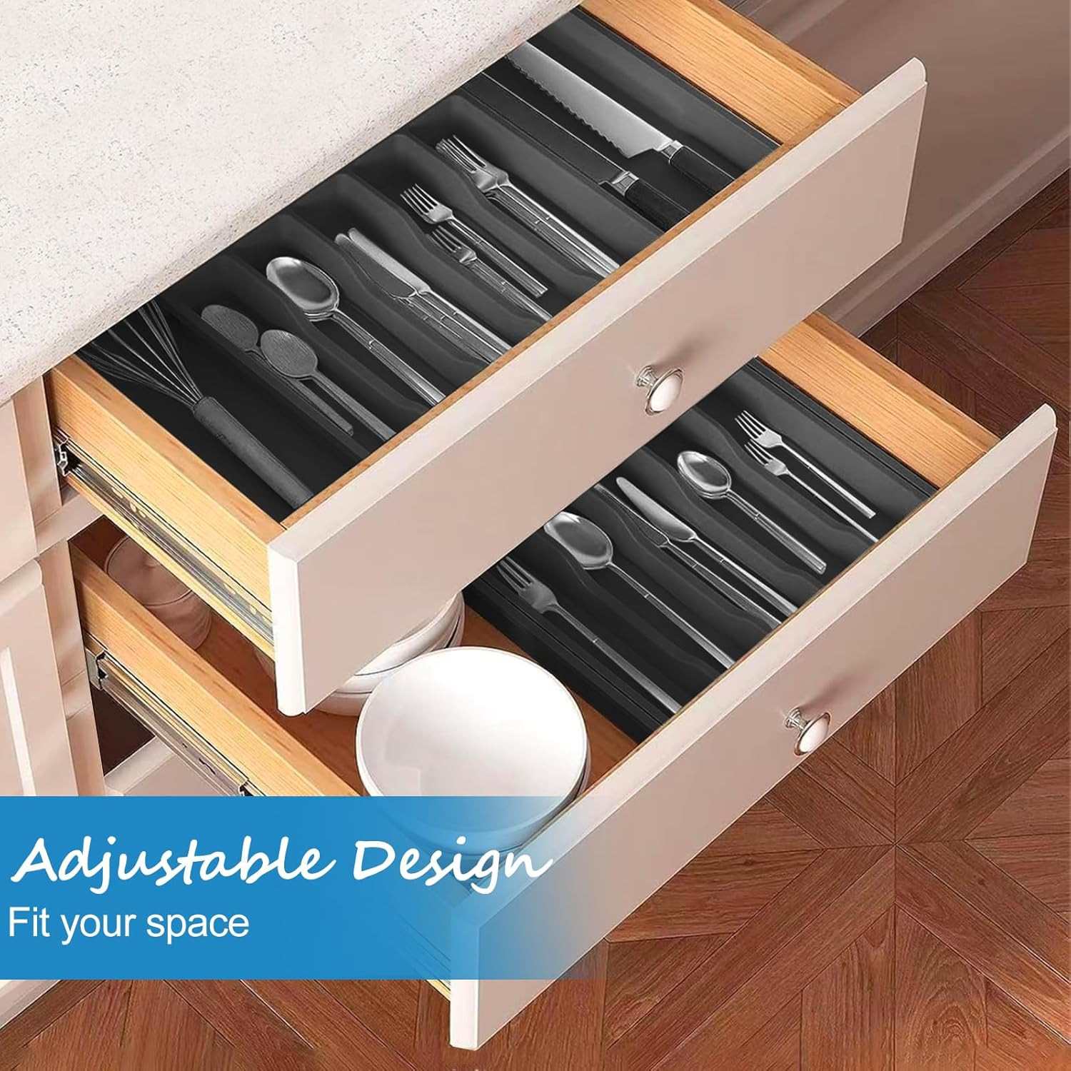 Extendable Cutlery Tray Kitchen Drawer Organiser Large 6-8