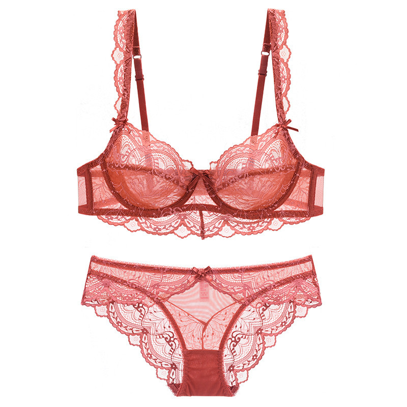 Title 4, French white lace bra set