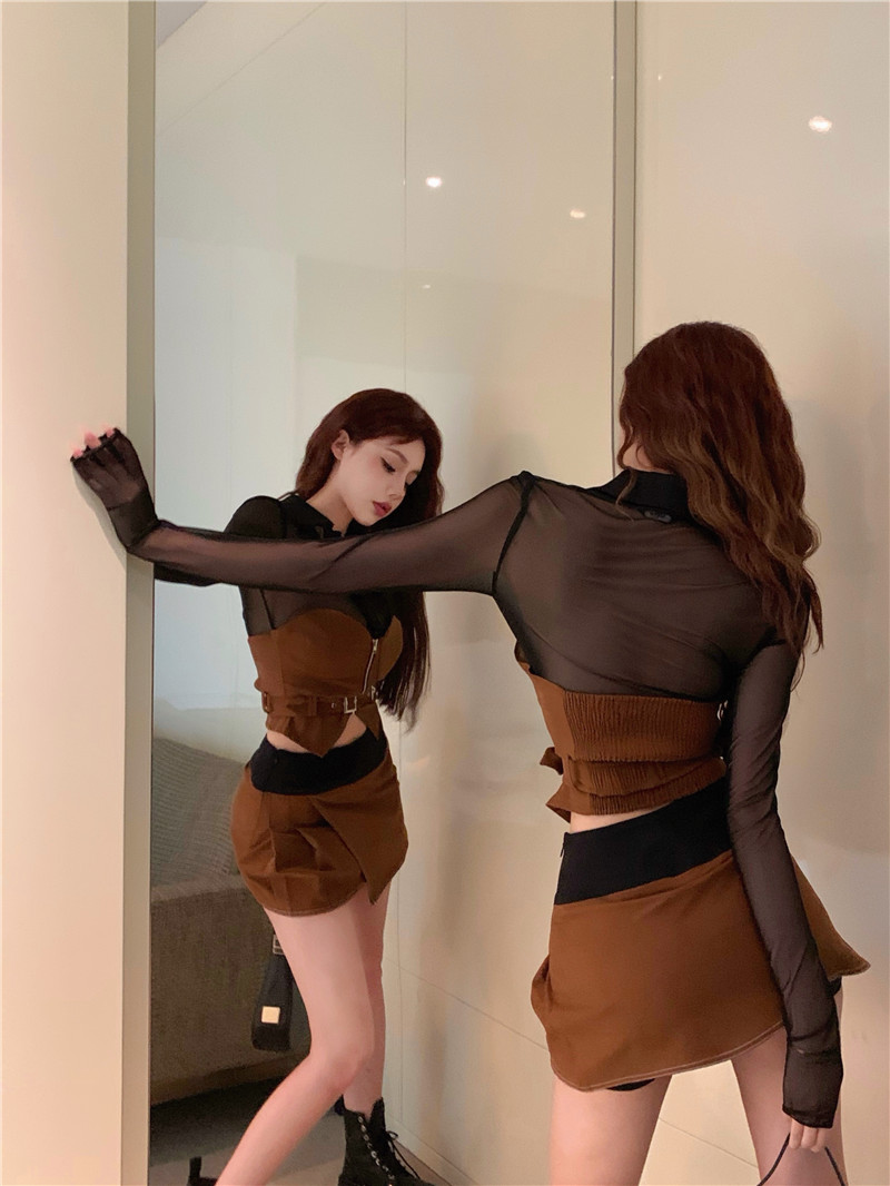 High Waist Hot Girl Suit Women's Tube Top Vest