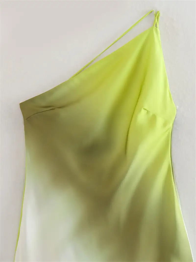 Women's Sleeveless Slim Fit Slimming Spaghetti Straps Dress With Shoulder Collar