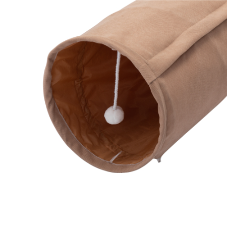 Cat's Telescopic Tunnel Cushioned Bed Pet Nest Teasing Balls Zipper Connection Feline Supplies