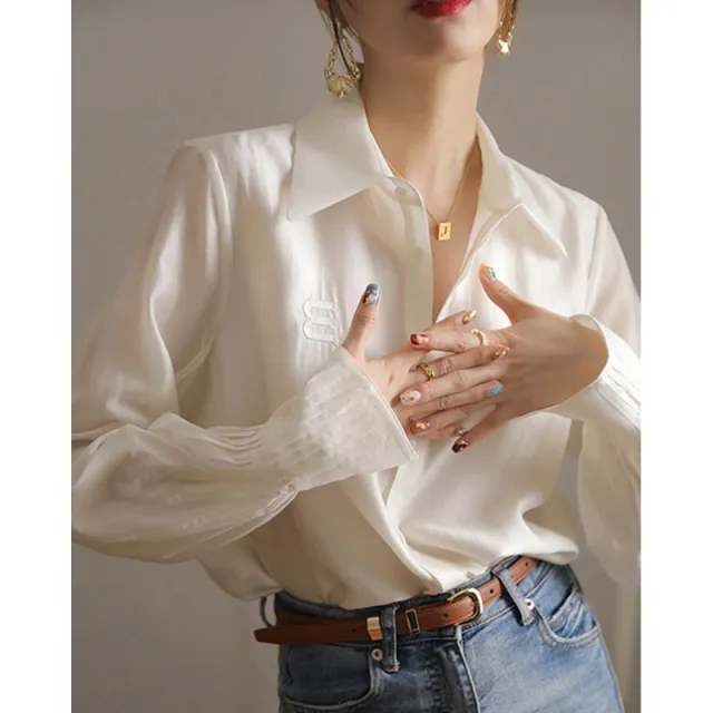 A Niche Chic Chiffon White Shirt For Women White - Shop at LoveMi