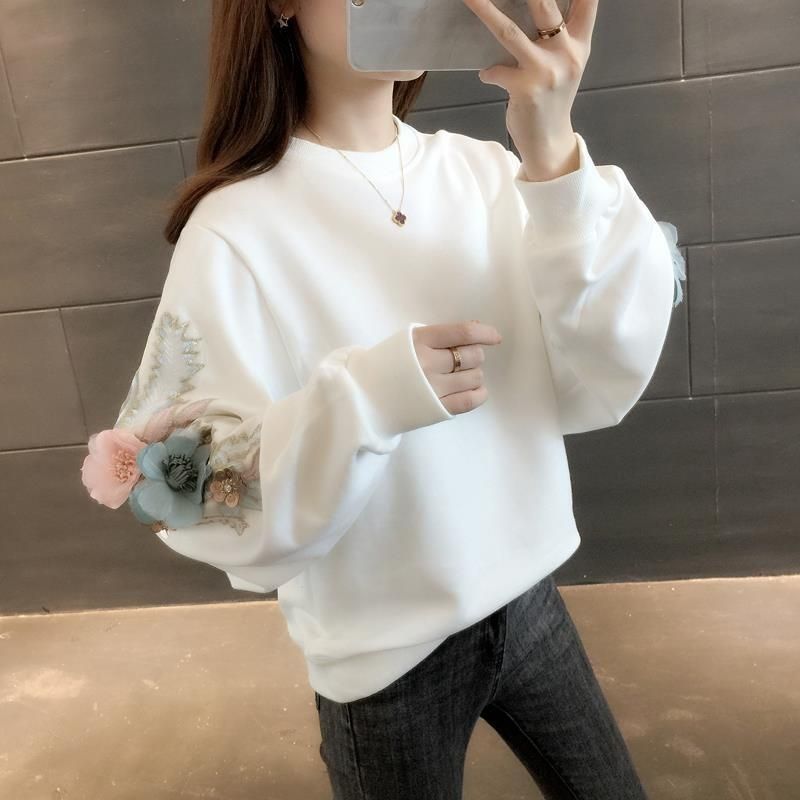 Women's Korean Version Of Loose Long-sleeved Large Size Jacket Female Tops Sweatshirt