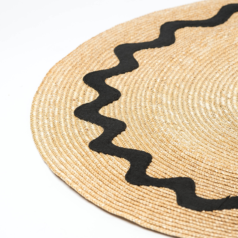 Large Brim Strap With Wavy Patch