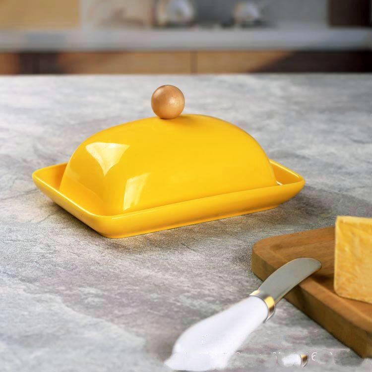 Title 1, Simple Ceramic Butter Dish With Lid