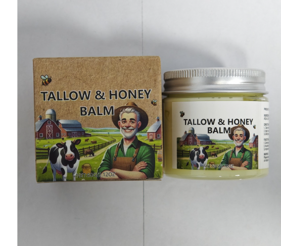 Tallow & Honey Moisturizing Face Balm, 60g Deep Hydrating Skin Barrier Repair Dry Skin Facial Cream